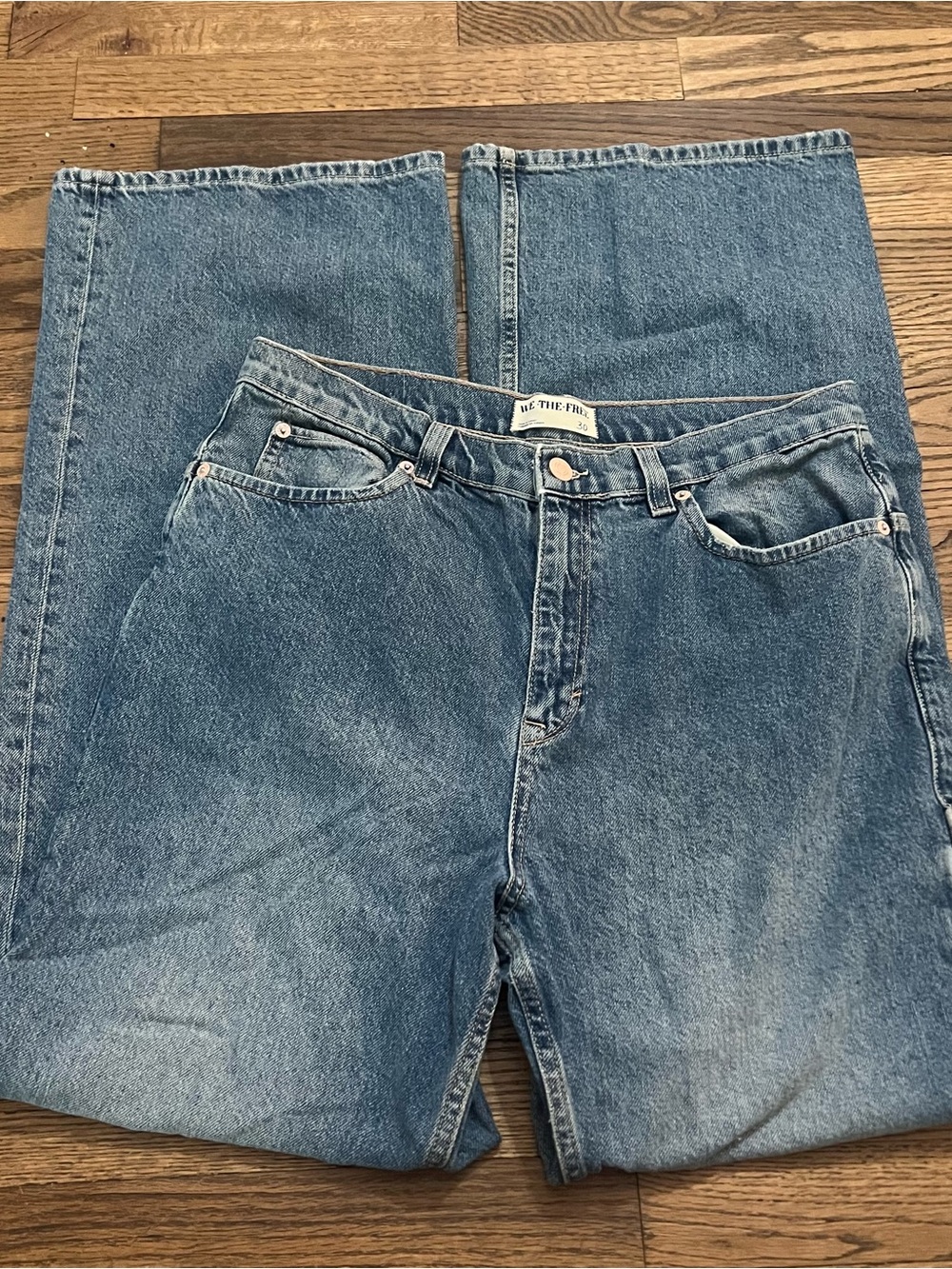Free People Tinsley Baggy Mid Rise Straight Leg Jeans Size 30 - Picture 3 of 8